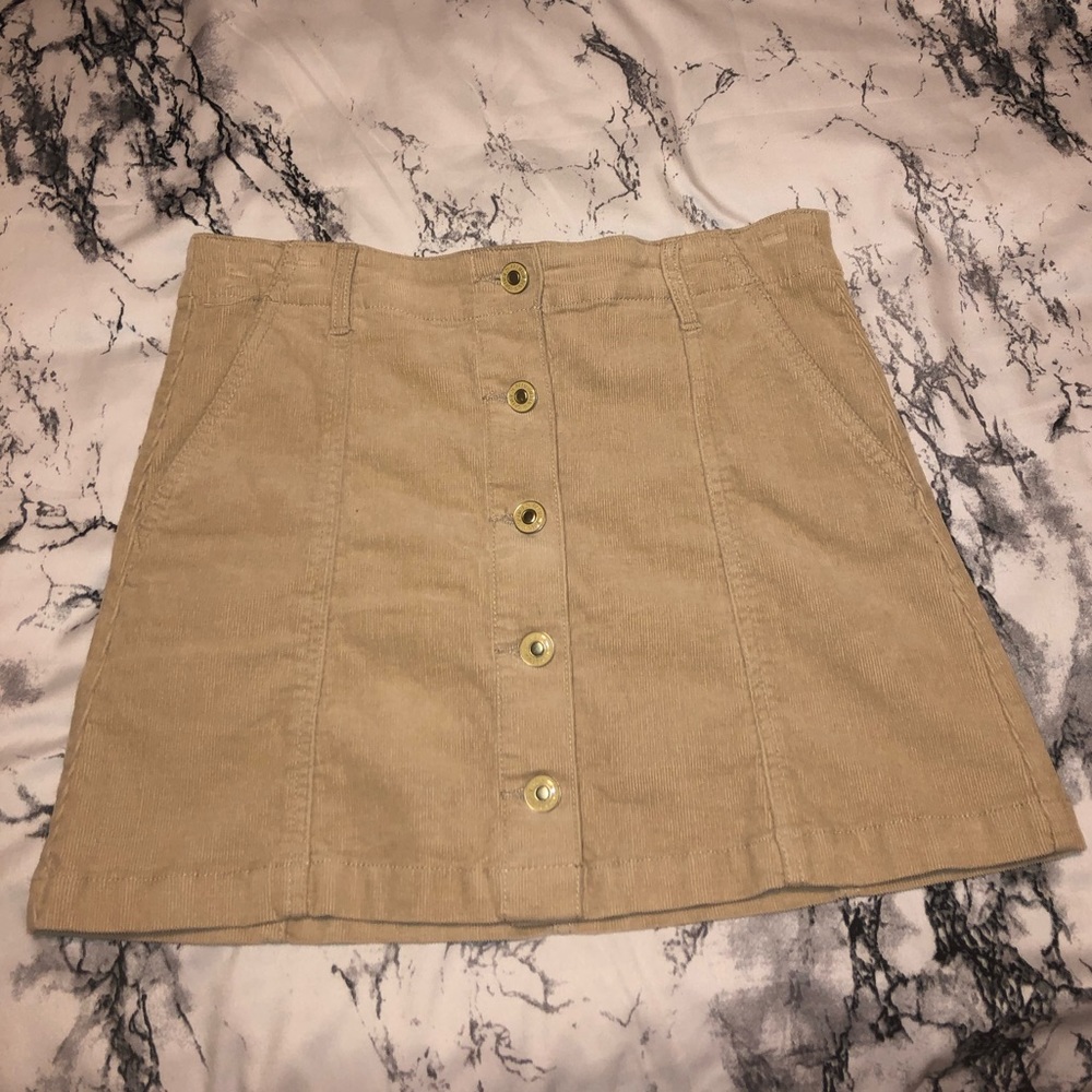Corduroy mini skirt